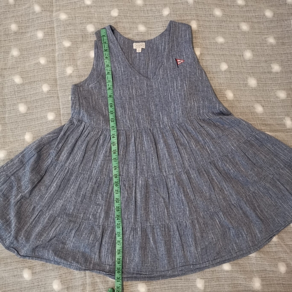 Mud Pie Chambray Blue Ivy Tiered Dress Size S - Picture 8 of 14